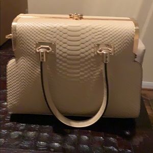 Beige Doctor Bag Purse